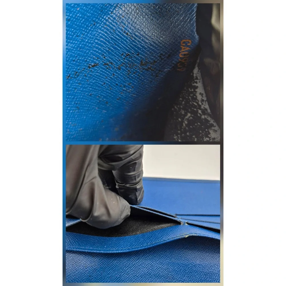 Louis Vuitton Toledo Blue Epi Leather Portefeuille International Wallet CA0939